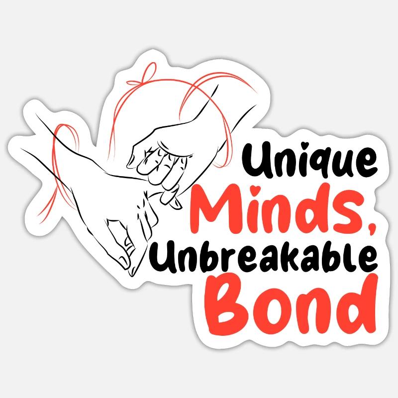 Neurodiverse Ehe, Tourette, Bipolare Depression Sticker Größe S (10 x 10 cm)