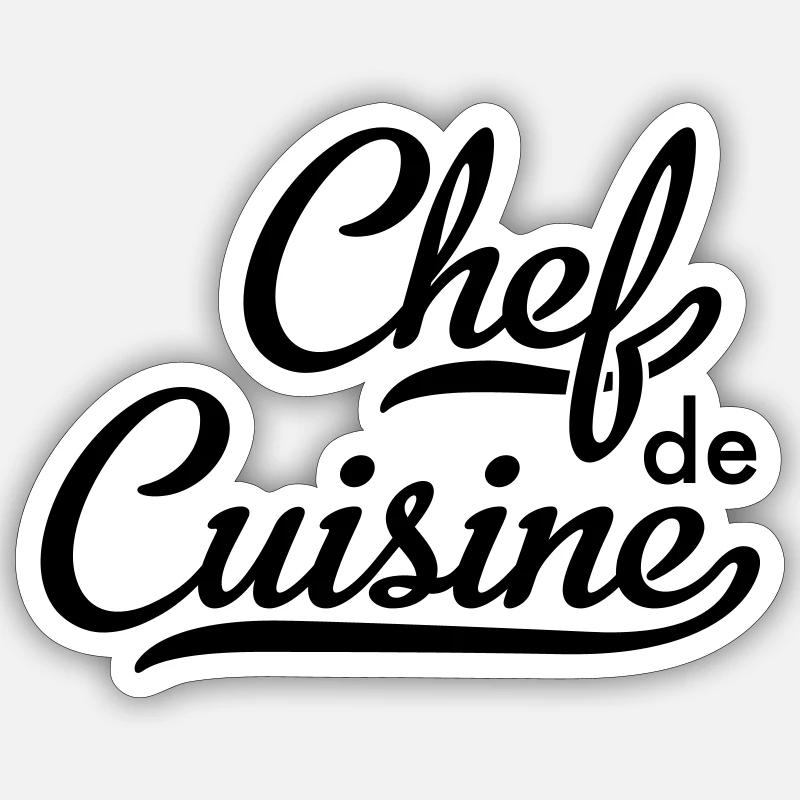 Chef de Cuisine - Sticker size S (10 x 10 cm) - white matte