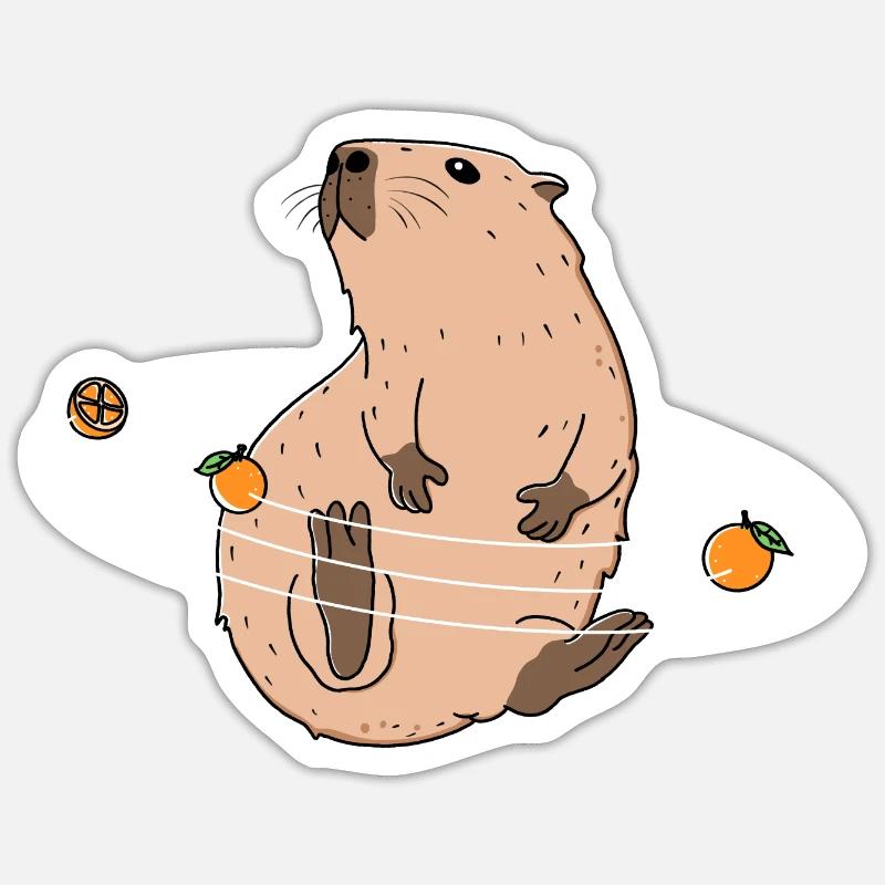 Capy Solar System Sticker size S (10 x 10 cm)