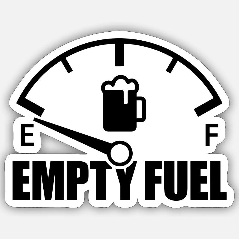 Empty Beer Fuel Sticker size S (10 x 10 cm)