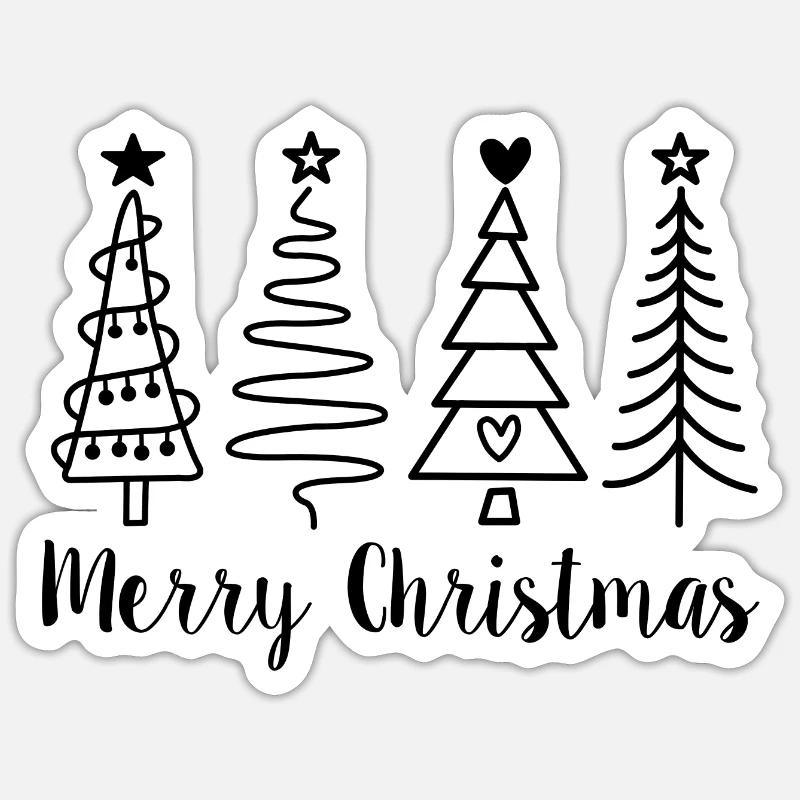Joyeux Noël - Sticker taille S (10 x 10 cm) - blanc mat