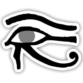 Eye of Horus - Sticker size S (10 x 10 cm) - white matte - Front