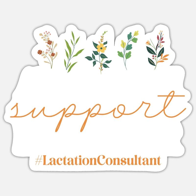 Lactation Consultant IBCLC - Sticker size S (10 x 10 cm) - white matte