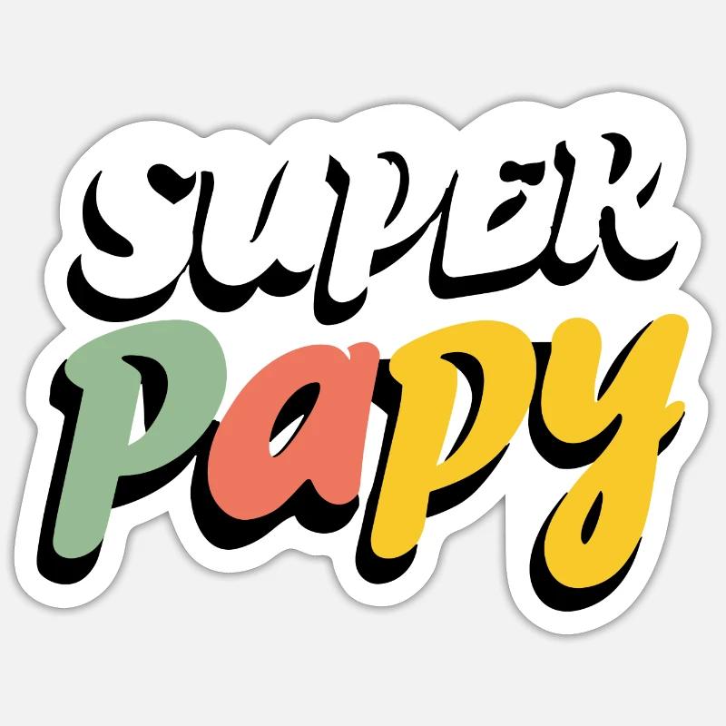 Super papy Sticker taille S (10 x 10 cm)