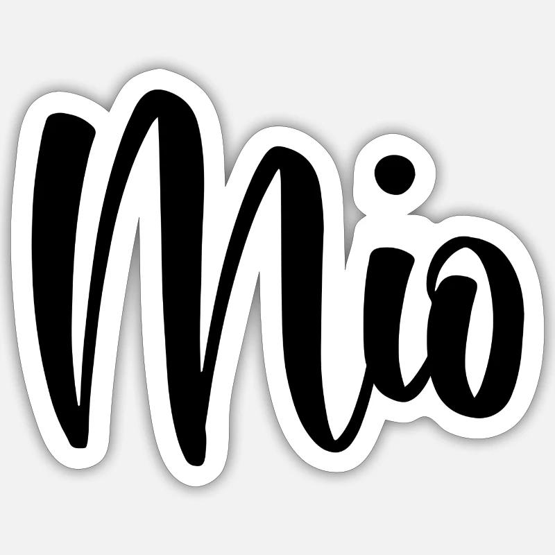 Name - Mio - Sticker Größe S (10 x 10 cm) - Mattweiß