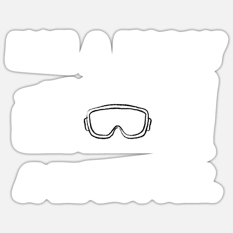 Skiing Sticker size S (10 x 10 cm)