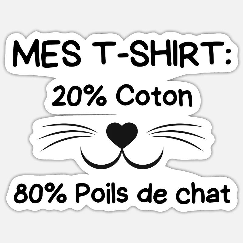 Propriétaire de chat Sticker taille S (10 x 10 cm)