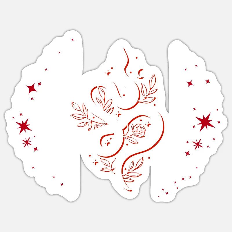 Magic snake - Sticker size S (10 x 10 cm) - white matte