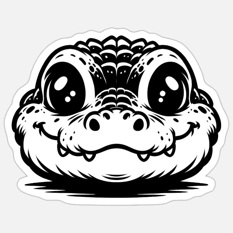 Krokodil Sticker Größe S (10 x 10 cm)