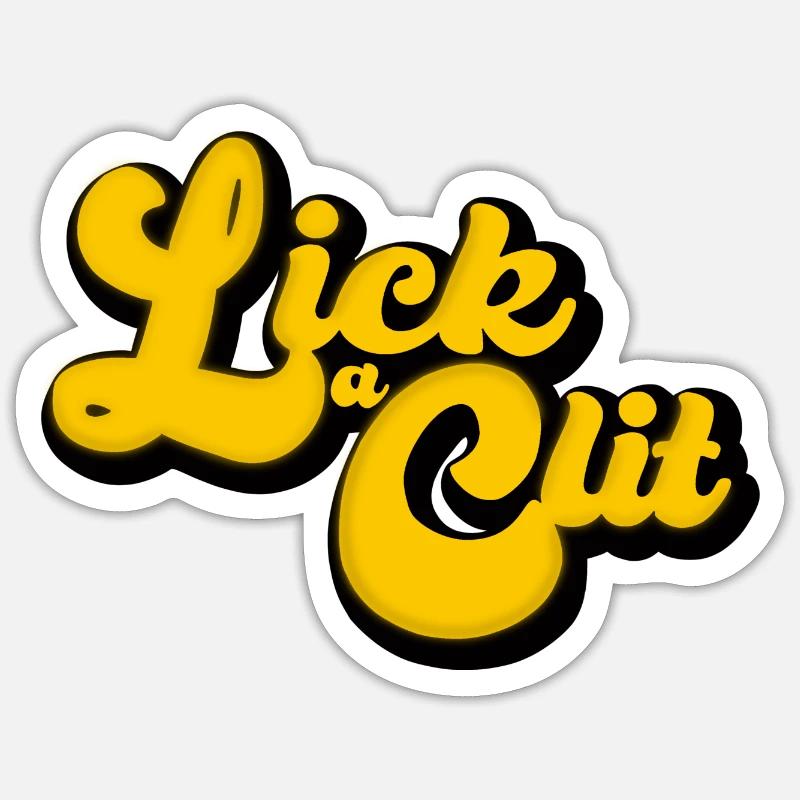 Lick a Clit Sticker Größe S (10 x 10 cm)