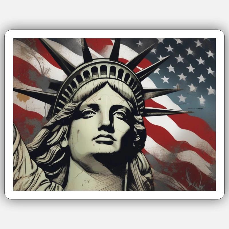 Freiheitsstatue Sticker Größe S (10 x 10 cm)