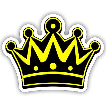 Crown Icon Symbol - Sticker size S (10 x 10 cm) - white matte - Front