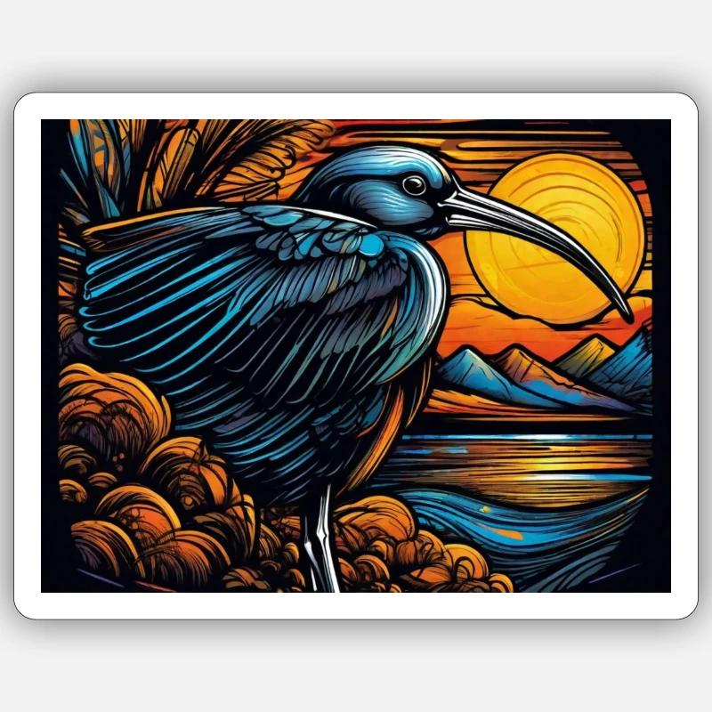 Ibis - Sticker Größe S (10 x 10 cm) - Mattweiß