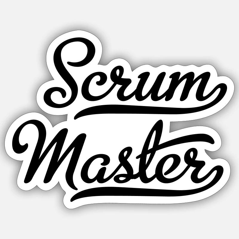 Scrum Master - Sticker Größe S (10 x 10 cm) - Mattweiß