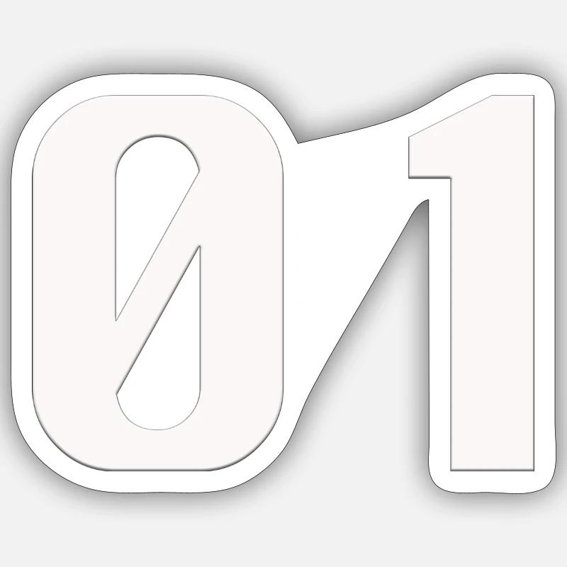 01 - Sticker taille S (10 x 10 cm) - blanc mat