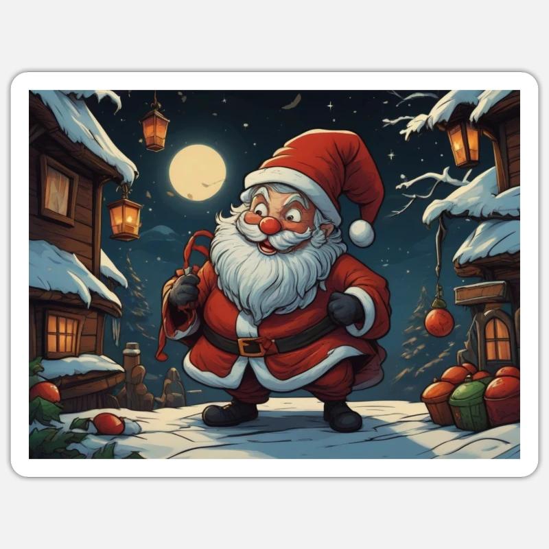 Weihnachtsmann Sticker Größe S (10 x 10 cm)