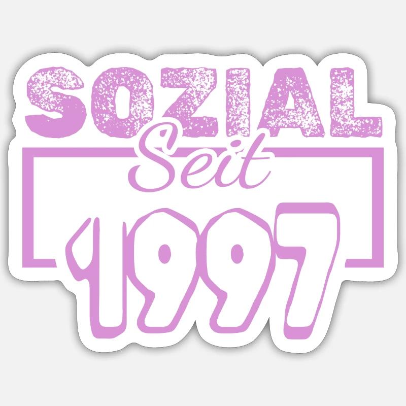 Sozial 1997 Sticker Größe S (10 x 10 cm)