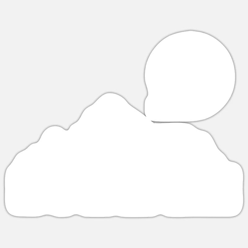 Mountaineering Danali - Sticker size S (10 x 10 cm) - white matte