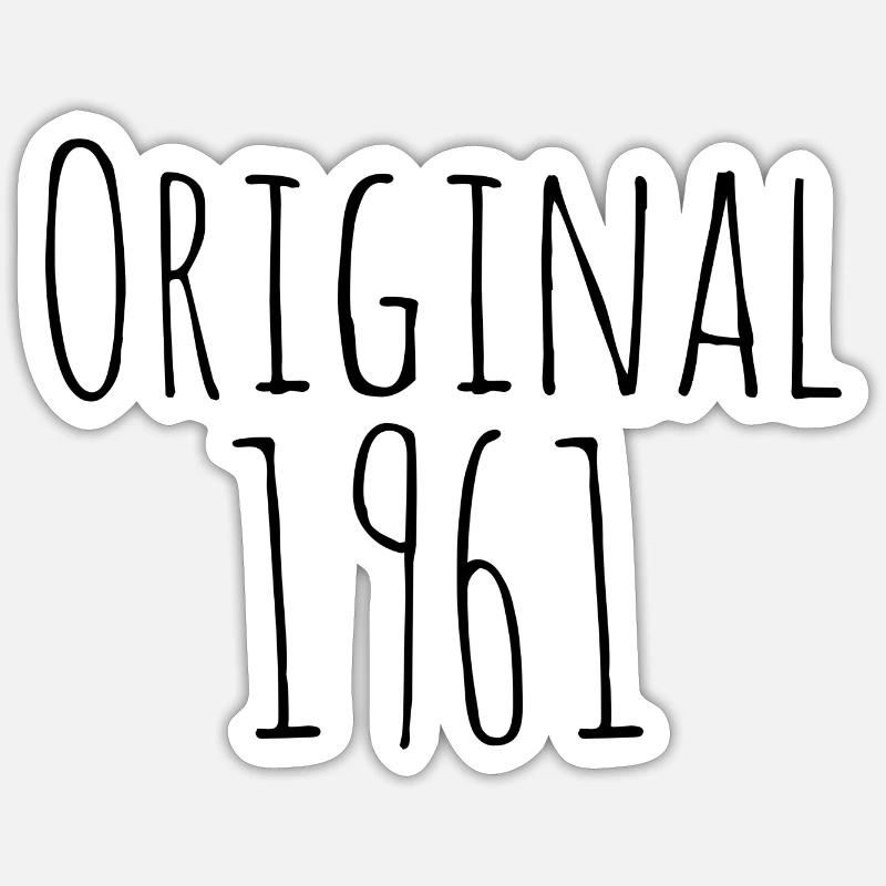 1961 - Sticker Größe S (10 x 10 cm) - Mattweiß