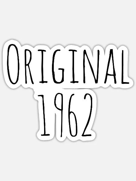 1962 - Sticker Größe S (10 x 10 cm) - Mattweiß