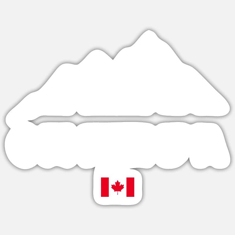 Canada Mountains Mountain - Sticker size S (10 x 10 cm) - white matte