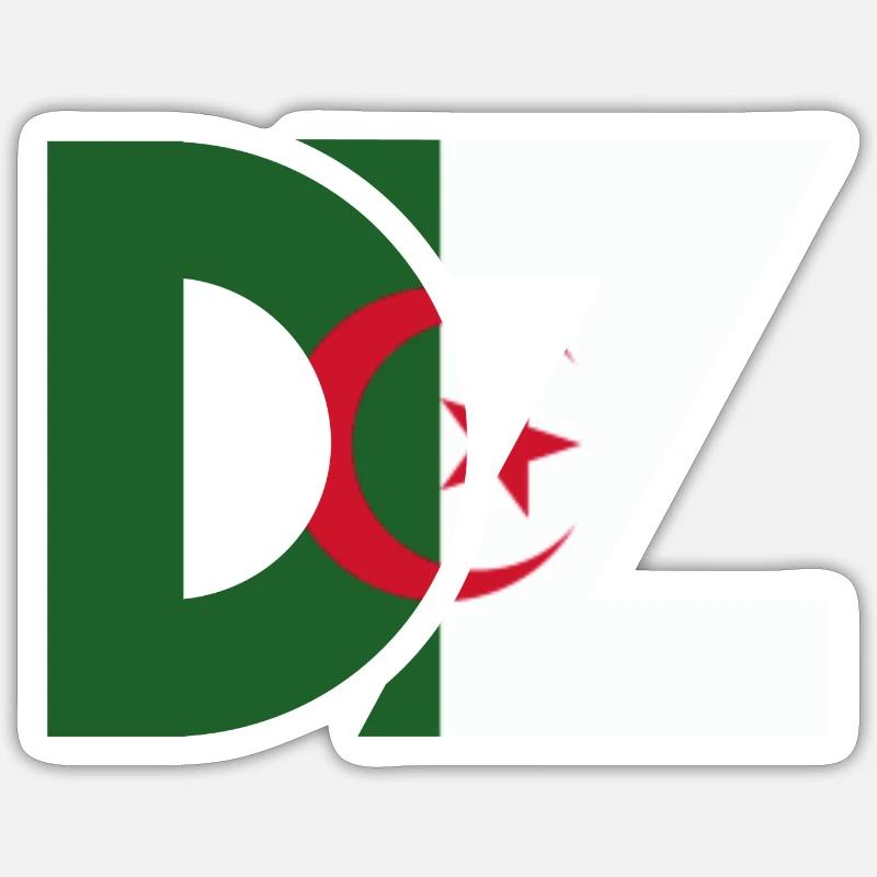 Algerian DZs - Algeria gift idea - Sticker size S (10 x 10 cm) - white matte