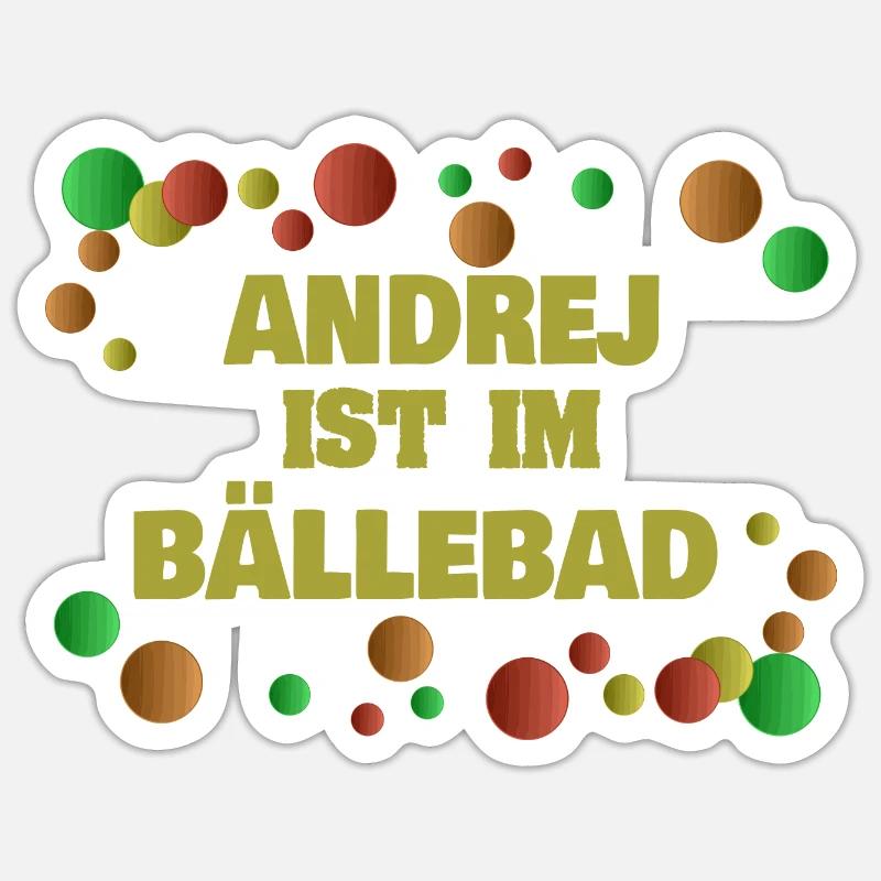 Andrej - Sticker Größe S (10 x 10 cm) - Mattweiß