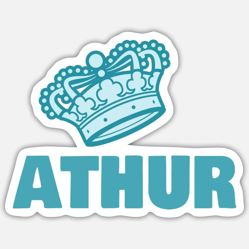 Athur Athur - Sticker taille S (10 x 10 cm) - blanc mat