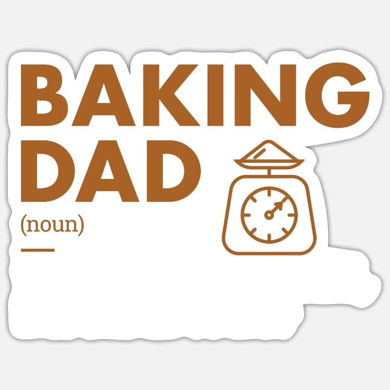 Baker Dad Definition Baking Sticker Größe S (10 x 10 cm)