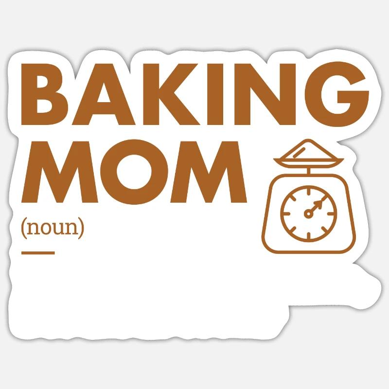 Baker Mom Definition Baking Sticker Größe S (10 x 10 cm)