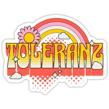 Toleranz Vielfalt Respekt Akzeptanz Liebe LGBTQ - Sticker Größe S (10 x 10 cm) - Mattweiß - Vorne