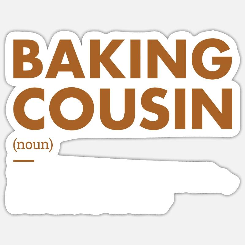 Baker Cousin Definition Baking - Sticker size S (10 x 10 cm) - white matte