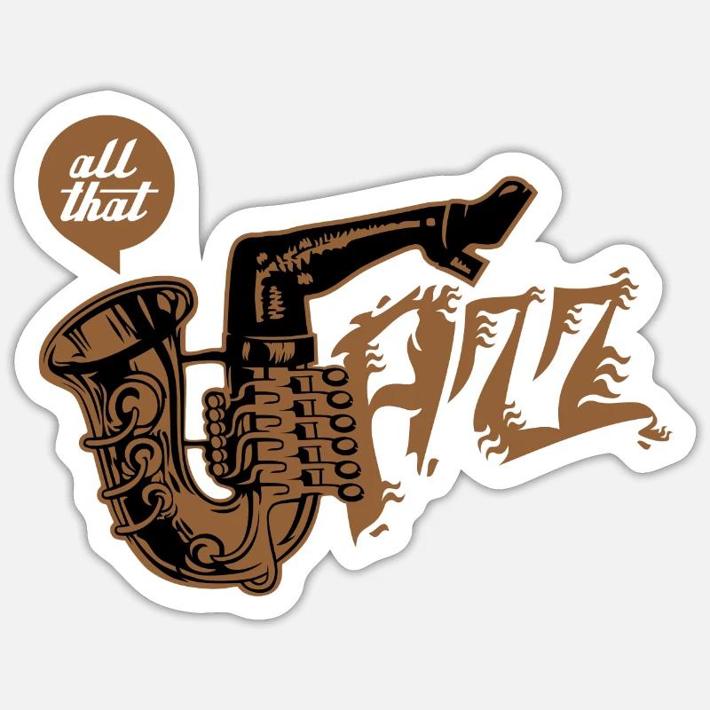 All that jazz - Sticker Größe S (10 x 10 cm) - Mattweiß