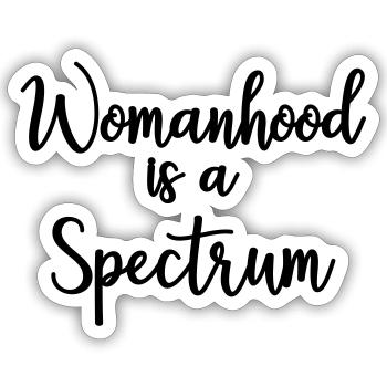 Weiblichkeit ist ein Spektrum - Sticker Größe S (10 x 10 cm) - Mattweiß - Vorne