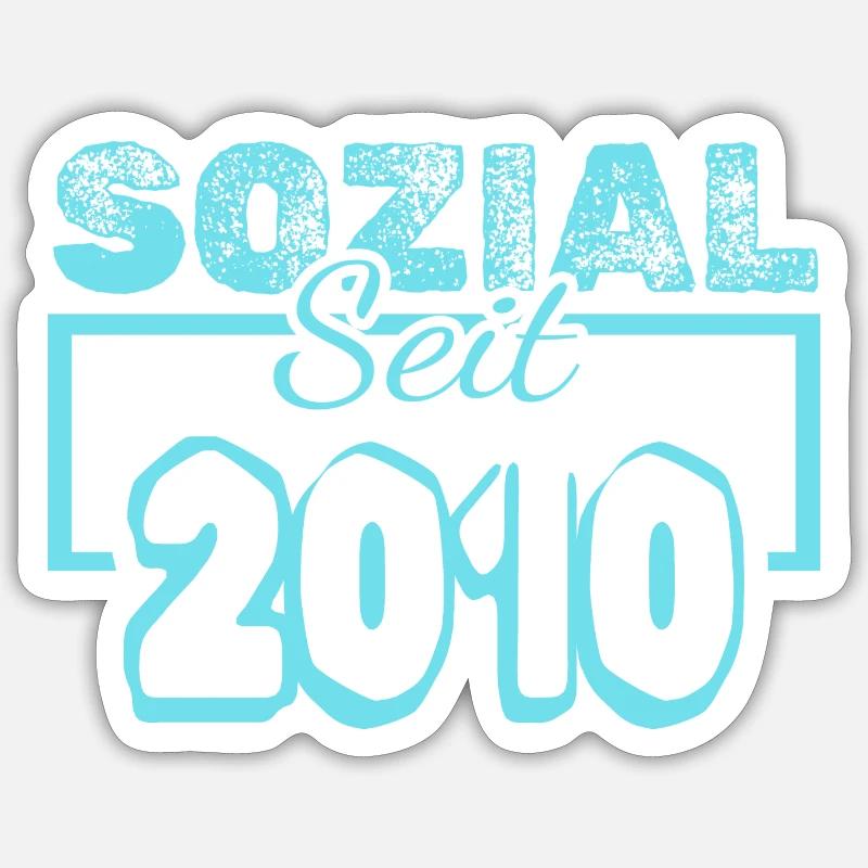 2010 - Sticker taille S (10 x 10 cm) - blanc mat