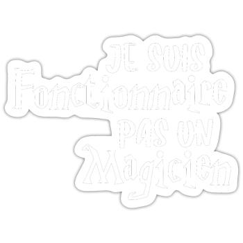 Humorous civil servant civil servant - Sticker size S (10 x 10 cm) - white matte - Front