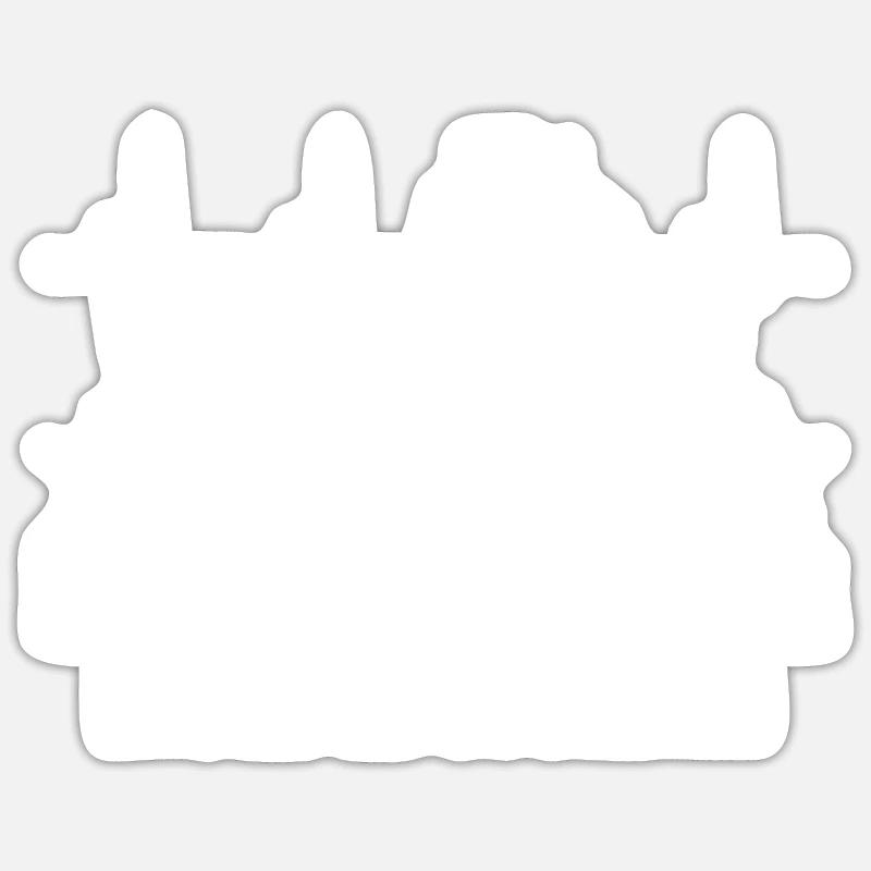 Traktor - Sticker Größe S (10 x 10 cm) - Mattweiß
