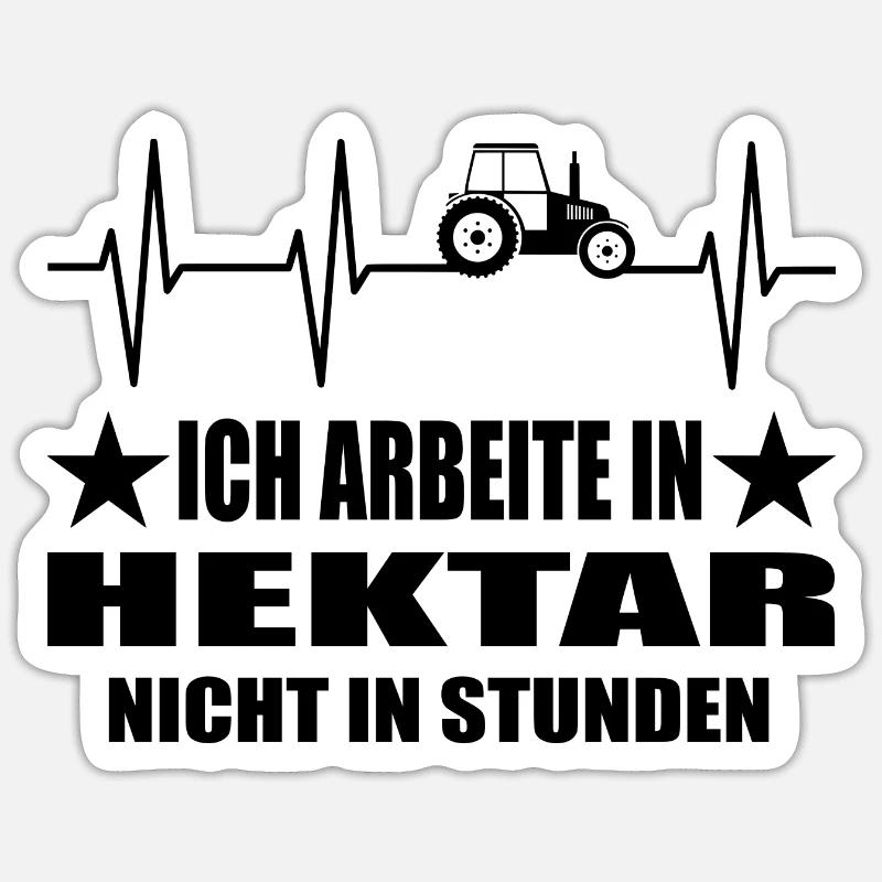 Traktor - Sticker Größe S (10 x 10 cm) - Mattweiß