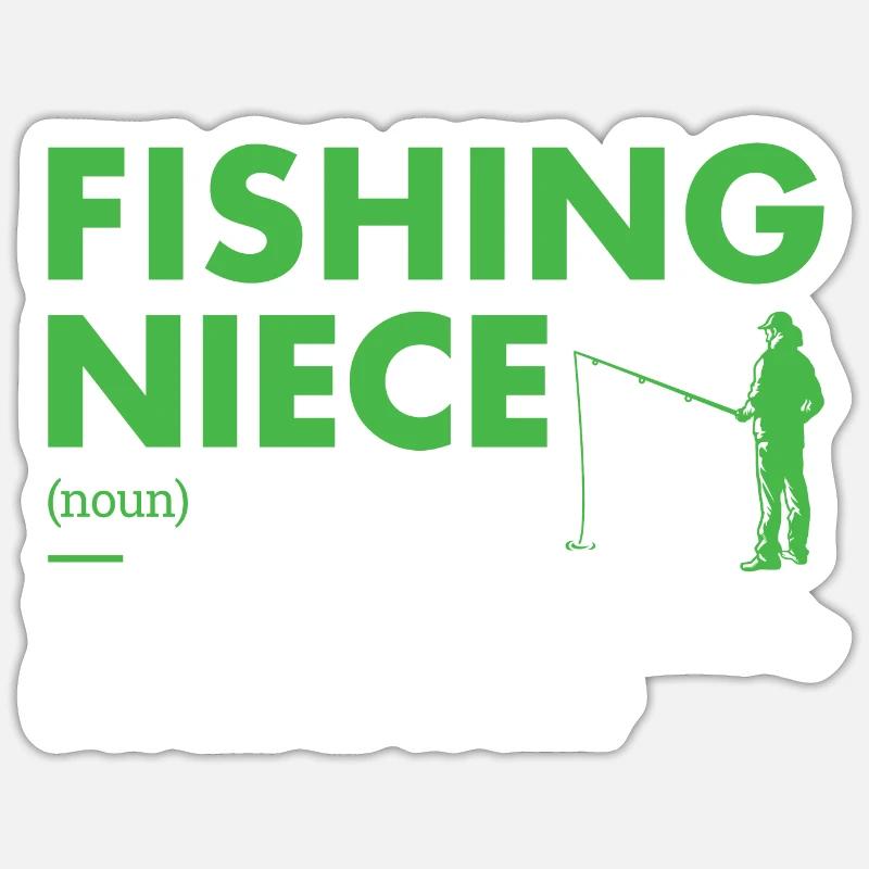 Fisher Niece Definition Fishing - Sticker Größe S (10 x 10 cm) - Mattweiß