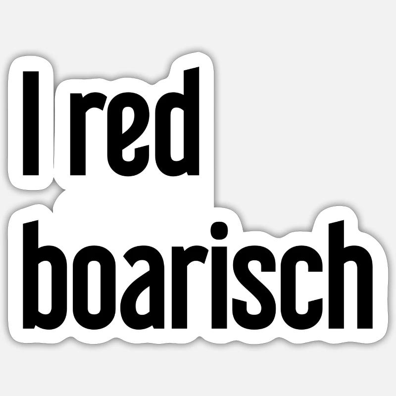 I red boarisch Sticker size S (10 x 10 cm)