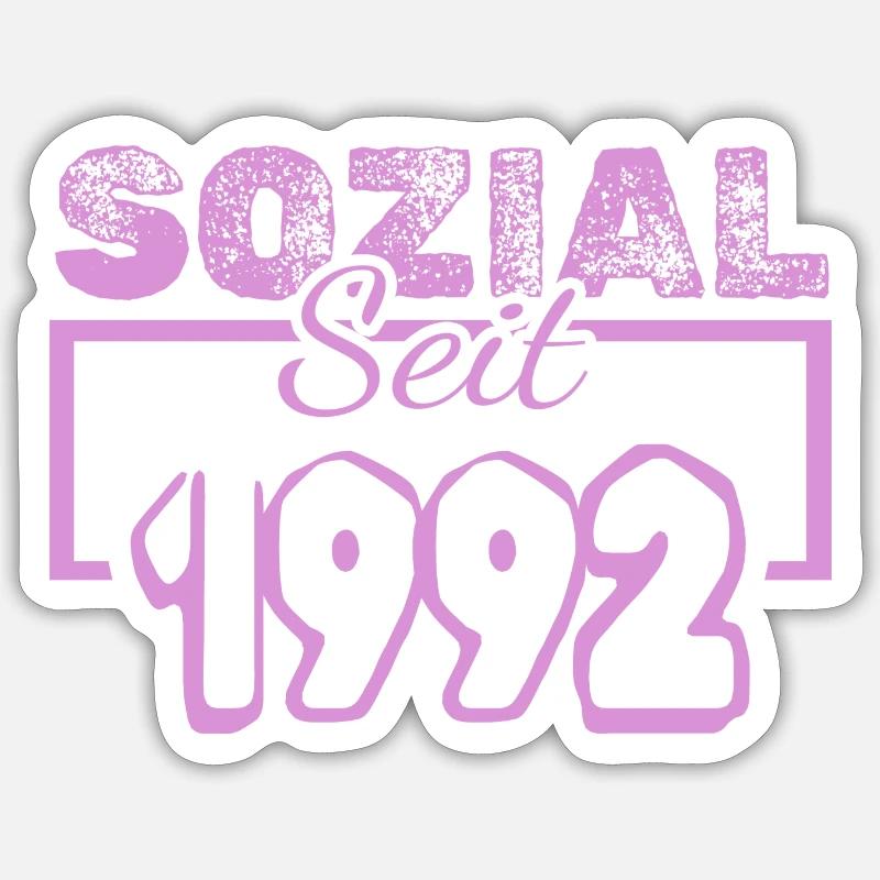 1992 - Sticker taille S (10 x 10 cm) - blanc mat