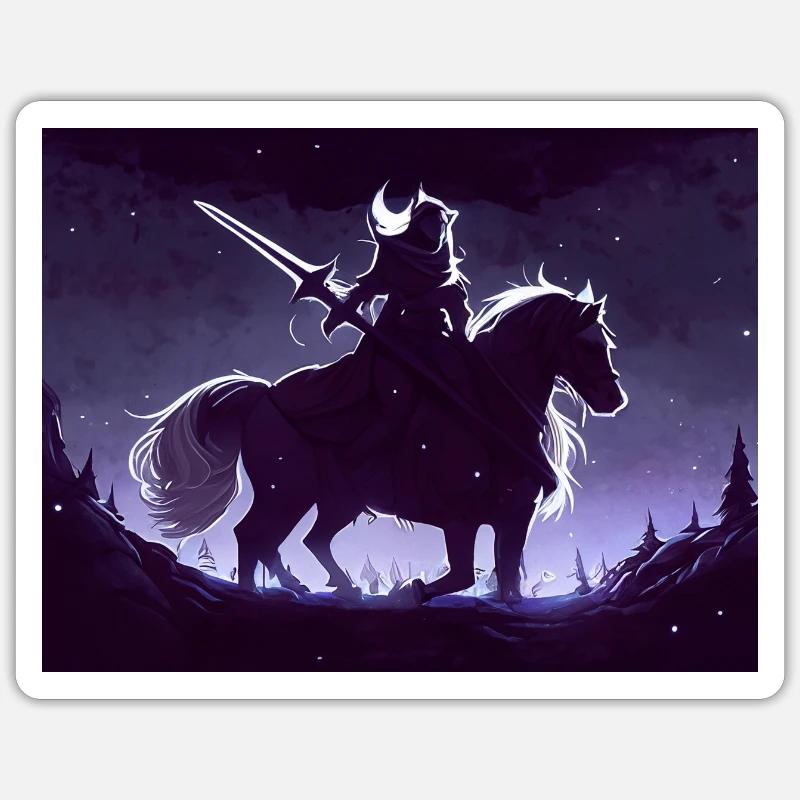 Nuit noire - Sticker taille S (10 x 10 cm) - blanc mat
