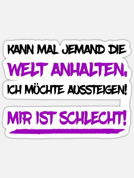 Die Welt anhalten - Sticker Größe S (10 x 10 cm) - Mattweiß