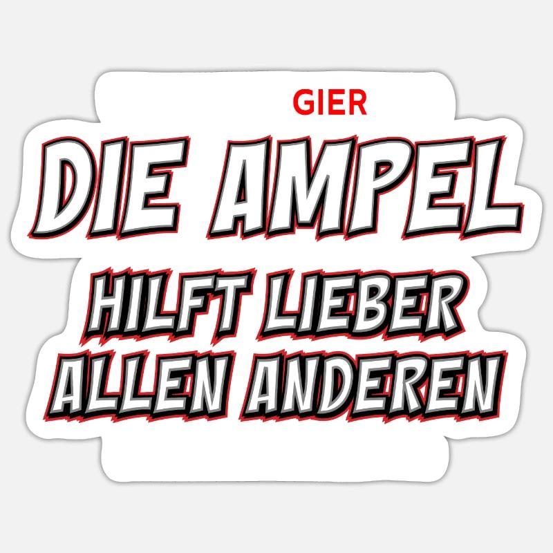 The traffic light - Sticker size S (10 x 10 cm) - white matte