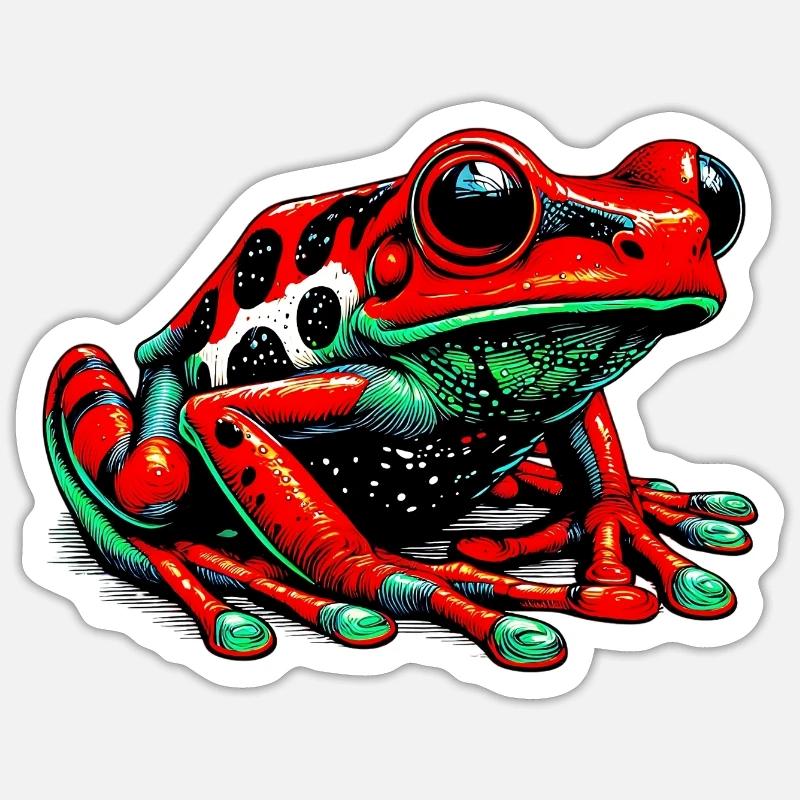 Frog - Sticker size S (10 x 10 cm) - white matte