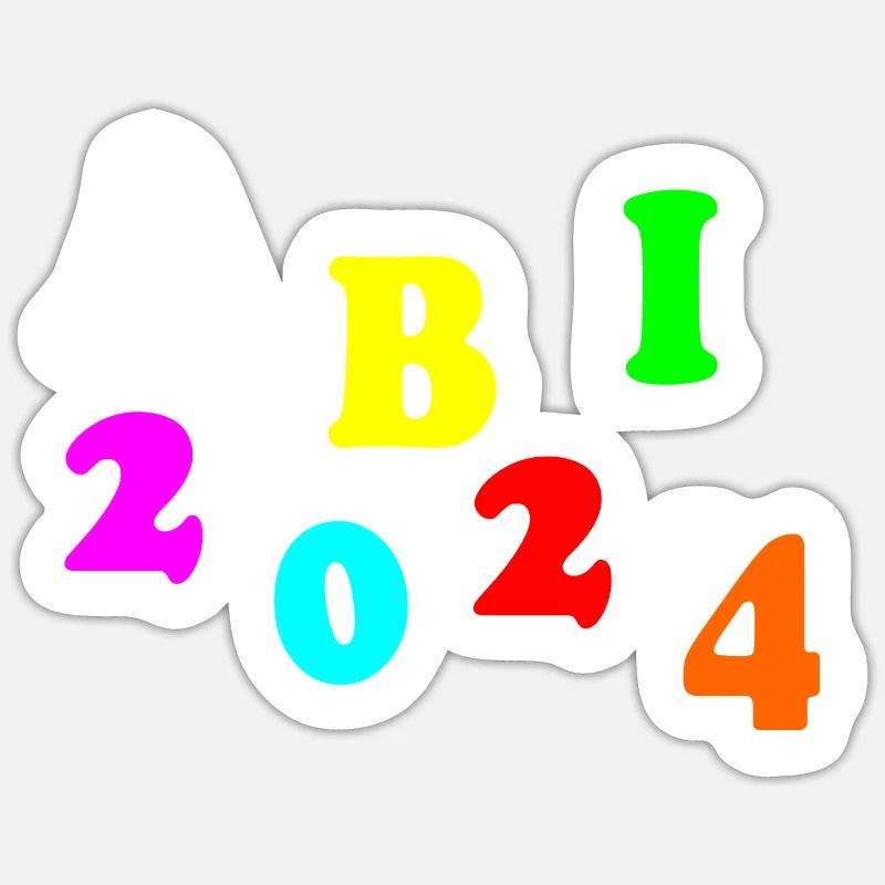 Abi 2024 - Sticker Größe S (10 x 10 cm) - Mattweiß