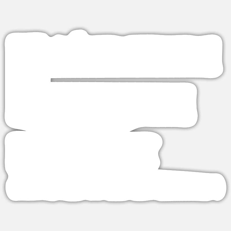 Single-Paar-Boxen - Boxer-Geschenk - Sticker Größe S (10 x 10 cm) - Mattweiß