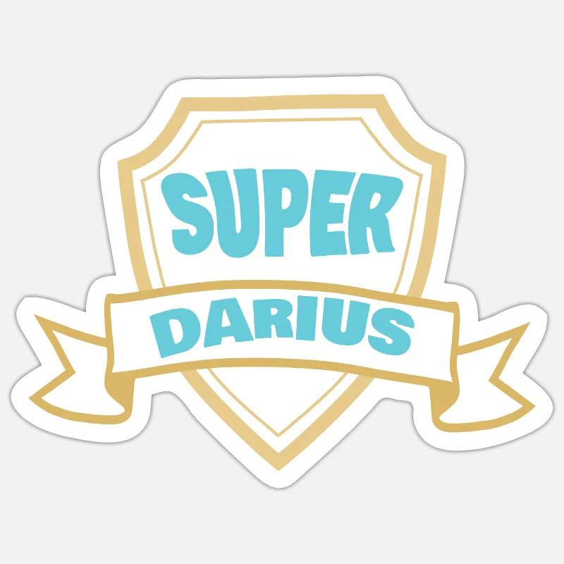 First name Darius - Sticker size S (10 x 10 cm) - white matte