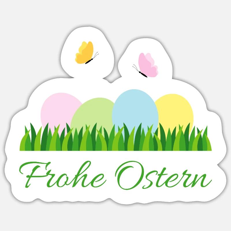 Happy Easter - Sticker size S (10 x 10 cm) - white matte