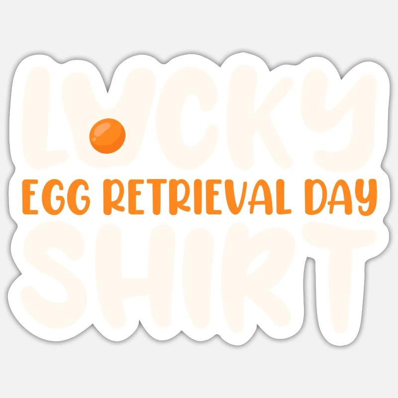 Lucky Egg retrieval day Motifs - Sticker size S (10 x 10 cm) - white matte